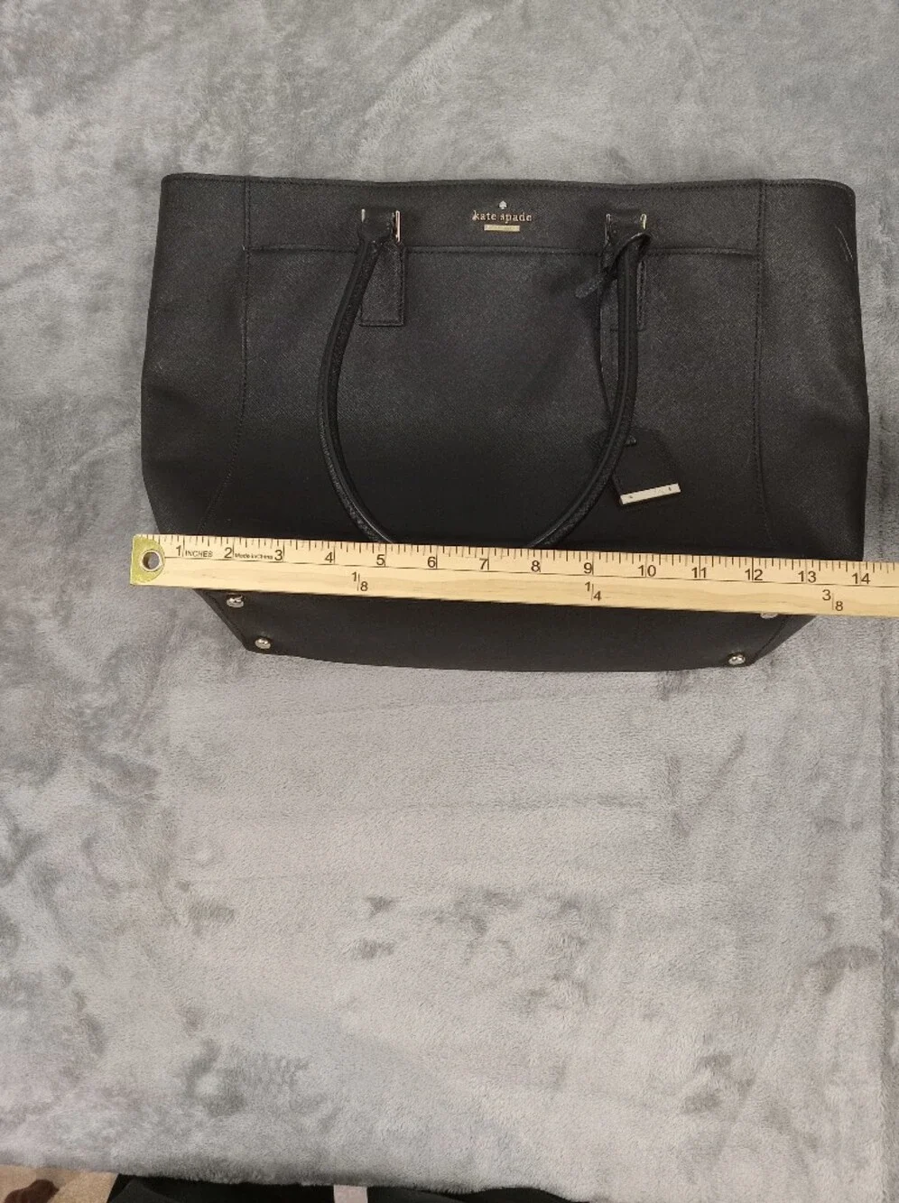 Kate Spade Women's Black Genuine Leather Tote Bag One Size